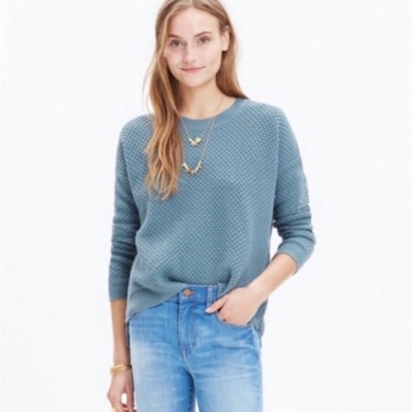 Madewell Landmark Texture Sweater in Sea Foam - Size Small - Picture 1 of 15
